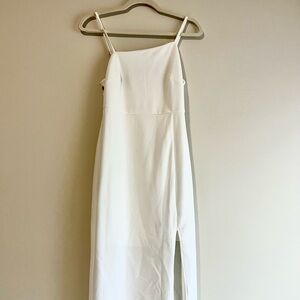 Chic Asymmetrical White Dress